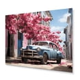 thumbnail image 1 of Designart "Havana Car Pink and Turquoise" Transportation Metal Wall Art Prints, 1 of 1