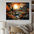 thumbnail image 1 of Designart "Haven Papercut Farmhouse Sunlit wall art" Modern Floater Framed Wall Art Living Room, 1 of 7