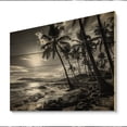 thumbnail image 1 of Designart "Hawaii Balck And White Forms Of Aloha II" Nautical & Beach Print on Natural Pine Wood, 1 of 5