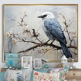 thumbnail image 1 of Designart "Hazy Azure Avian On Twig" Animals Bird Floater Framed Canvas Prints, 1 of 5