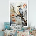 thumbnail image 1 of Designart "Hazy Azure Avian On Twig I" Animals Bird Picture Framed Canvas Wall Art, 1 of 1