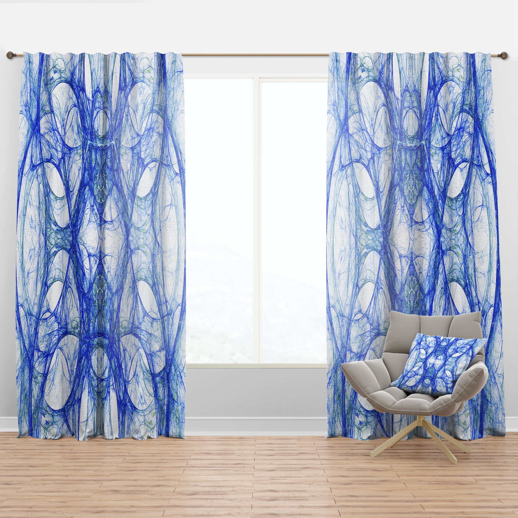 Designart 'Head of Iron Knight' Abstract Curtain Panel