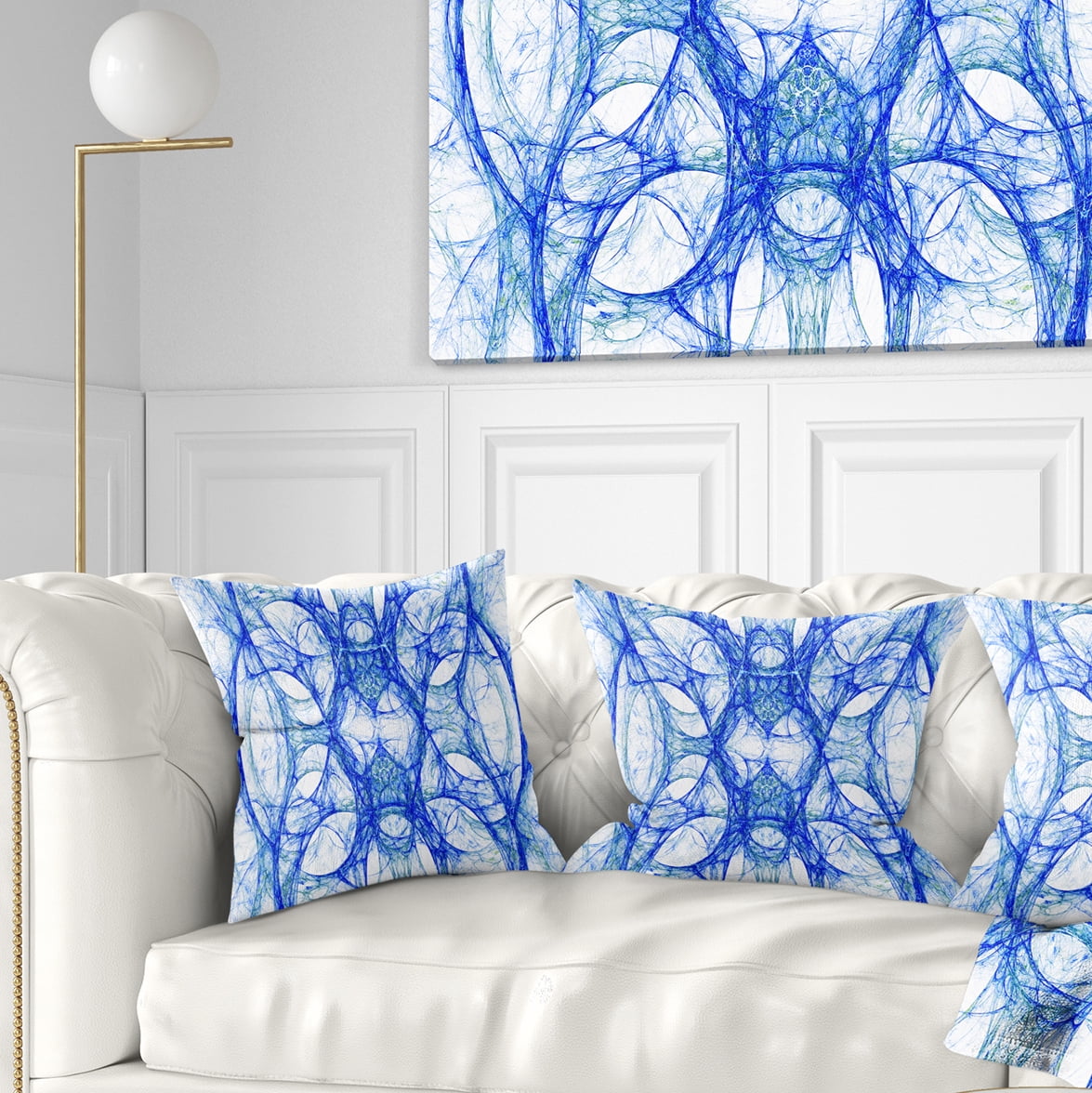 Designart Head of Iron Knight - Abstract Throw Pillow - 16x16