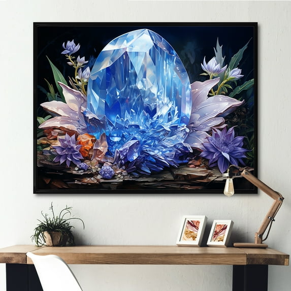 Designart "Healing Essence of Colorful Zen Stones II" Spiritual Framed Wall Art - Global Blue Spiritual Stone Entryway Framed Wall Art Print