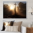 thumbnail image 1 of Designart "Healing Light Religious Cross wall art" Spiritual Floater Framed Wall Decor, 1 of 7