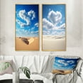 thumbnail image 1 of Designart "Heart of the Desert A Remote Beauty III" Beach Framed Wall Art Set Of 2 - Coastal Brown Gallery Wall Frame Set For Home Decor, 1 of 6