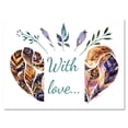 thumbnail image 1 of Designart ' Hearted Shaped Feathers With Love ' Traditional Canvas Wall Art Print, 1 of 4