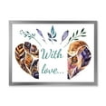 thumbnail image 1 of Designart 'Hearted Shaped Feathers With Love' Traditional Framed Art Print, 1 of 4