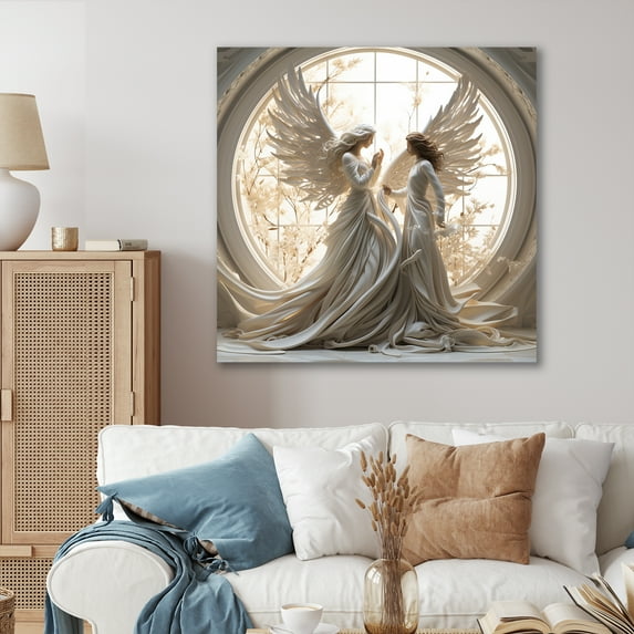 Designart "Heavenly Christian Annunciation Artwork" Christianity Wall Decor