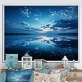thumbnail image 1 of Designart "Heavenly Horizon in Blue Sky Photo" Landscapes Floater Framed Canvas Print, 1 of 7