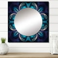 thumbnail image 1 of Designart "Heavenly Mandala In Enigmatic Purple & Blue IV" Boho Mandala Square Mirror Wall Decor Traditional - Large Blue Square Bathroom Mirror - Square Printed Wall Mirror Art, 1 of 5