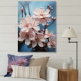 thumbnail image 1 of Designart "Heavenly Pink Floral Glow I" Rhododendron Canvas Wall Art, 1 of 7