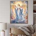 thumbnail image 1 of Designart "Heavenly Praying Of The Beautiful Virgin Of Peace III" Religious Portrait Floater Framed Canvas Wall Art, 1 of 5