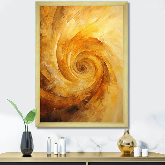 Designart "Helix Of Harmony" Abstract Spirals Picture Framed Canvas Art Print