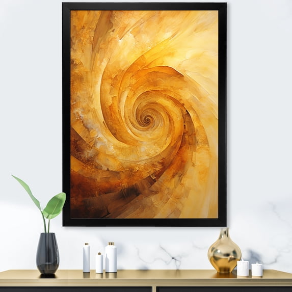 Designart "Helix Of Harmony" Abstract Spirals Picture Framed Canvas Art Print