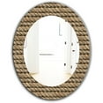 thumbnail image 1 of Designart 'Hemp Rope' Farmhouse Mirror - Oval or Round Wall Mirror, 1 of 3