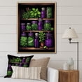 thumbnail image 1 of Designart "Herbs Garden in Pottery Setting I" Floral Framed Wall Art - Traditional Green Herbs Living Room Framed Canvas Art, 1 of 6