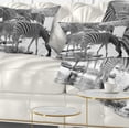 thumbnail image 1 of Designart Herd of Zebra Black and White - African Throw Pillow - 12x20, 1 of 5