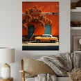 thumbnail image 1 of Designart "Heritage Of Cuban Cars In Orange" Cuba Canvas Wall Art, 1 of 7
