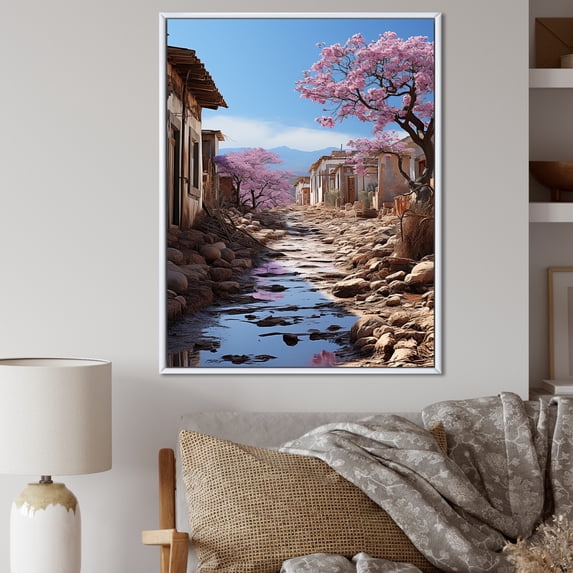 Designart "Heritage Of Rural Cuban Cars II" Cuba Floater Framed Canvas Art Print