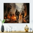 thumbnail image 1 of Designart "Heroes In Action Bravery Unveiled II" Fireman Metal Wall Art, 1 of 5