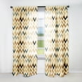 thumbnail image 1 of Designart "Herringbone Chic I" Chevron Room Darkening Curtain Panel, 1 of 6