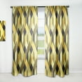 thumbnail image 1 of Designart 'Hexagon Retro Pattern II' Mid-Century Modern Curtain Panel, 1 of 5