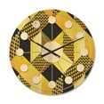 thumbnail image 1 of Designart 'Hexagon Retro Pattern II' Mid-Century Modern Wood Wall Clock, 1 of 5