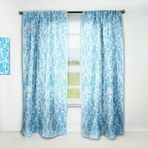Designart 'Hexagon Retro Pattern IV' Mid-Century Modern Curtain Panel