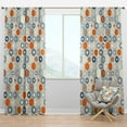 thumbnail image 1 of Designart 'Hexagon Retro Pattern IX' Mid-Century Modern Blackout Curtain Panel, 1 of 4