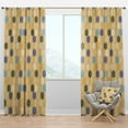 thumbnail image 1 of Designart 'Hexagon Retro Pattern VI' Mid-Century Modern Blackout Curtain Panel, 1 of 4