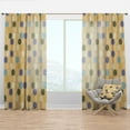 thumbnail image 1 of Designart 'Hexagon Retro Pattern VI' Mid-Century Modern Curtain Panel, 1 of 4