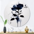 thumbnail image 1 of Designart "Hibiscus Euphoria Blue White I" Floral Hibiscus Round Metal Art, 1 of 5