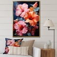 thumbnail image 1 of Designart "Hibiscus Hibiscus euphony I" Floral Floater Framed Canvas Art Print, 1 of 7