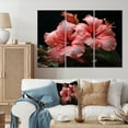 thumbnail image 1 of Designart "Hibiscus love expression V" Floral Metal Wall Décor Set, 1 of 5