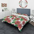 thumbnail image 1 of Designart 'Hibiscuses Floral Pattern' Tropical Duvet Cover Set, 1 of 4