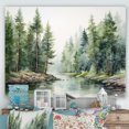 thumbnail image 1 of Designart "Hidden Gem Of The Forest I" Landscape Forest River Wall Art Living Room, 1 of 7