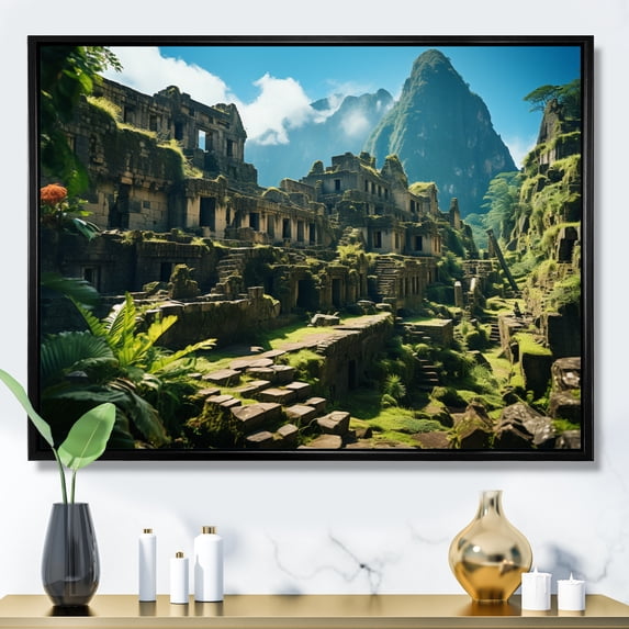 Designart "Hidden Treasures South America wall art I" Landscapes Floater Framed Canvas Print