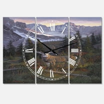 Designart 'High Country Muley' Large Traditional Wall Clock