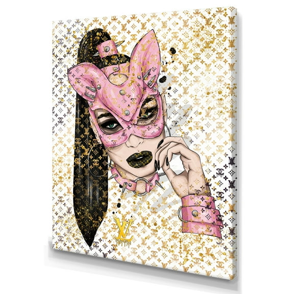 Designart High End Cat Woman I Canvas Wall Art