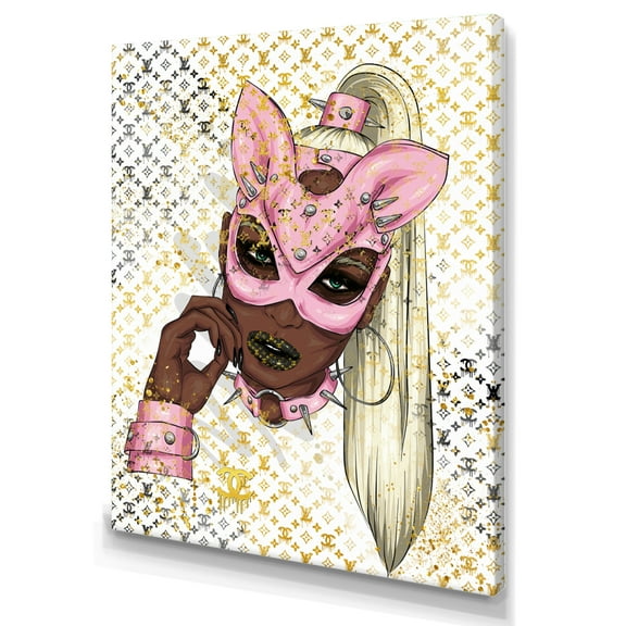 Designart High End Cat Woman II Canvas Wall Art