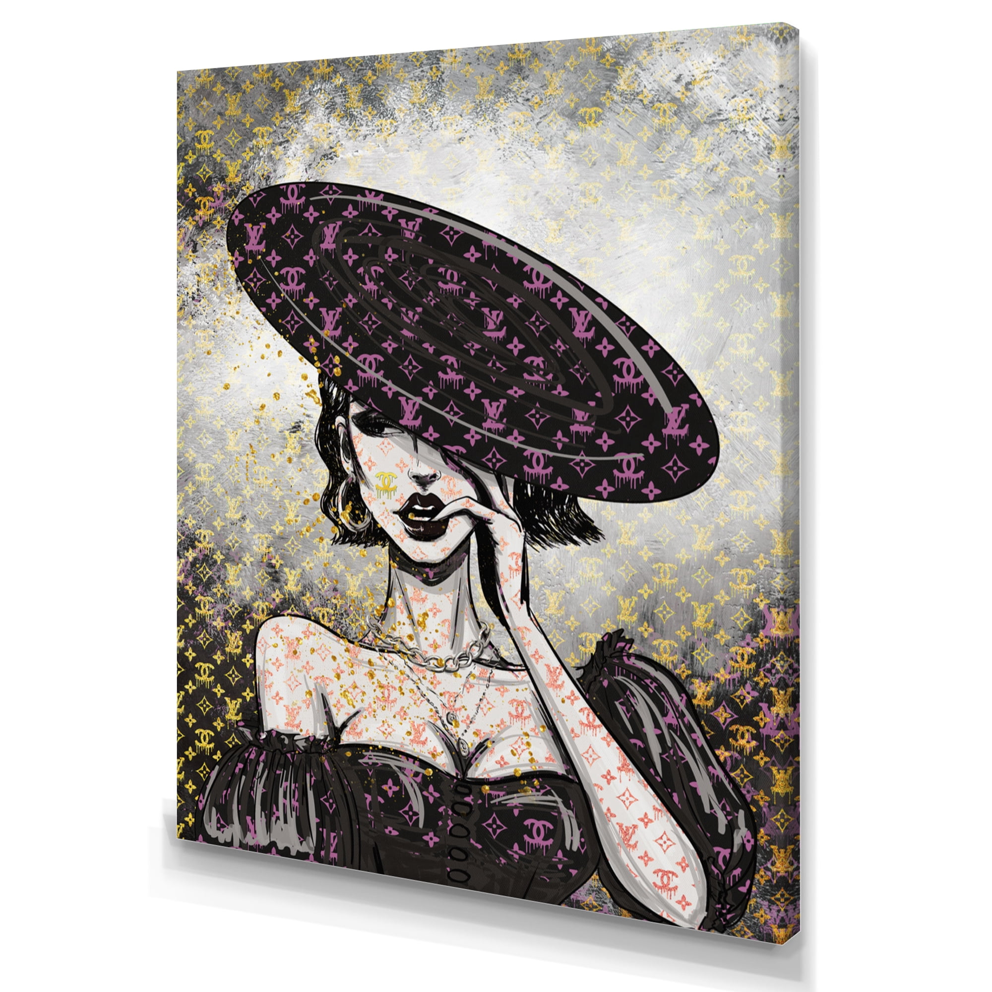 Designart High End Female Illustration Canvas Wall Art