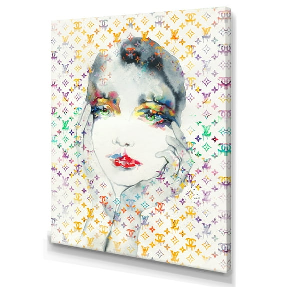 Designart High Fashion Female Sketch II Canvas Wall Art