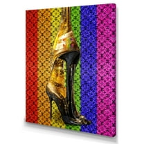 Designart High Fashion High Heel V Canvas Wall Art