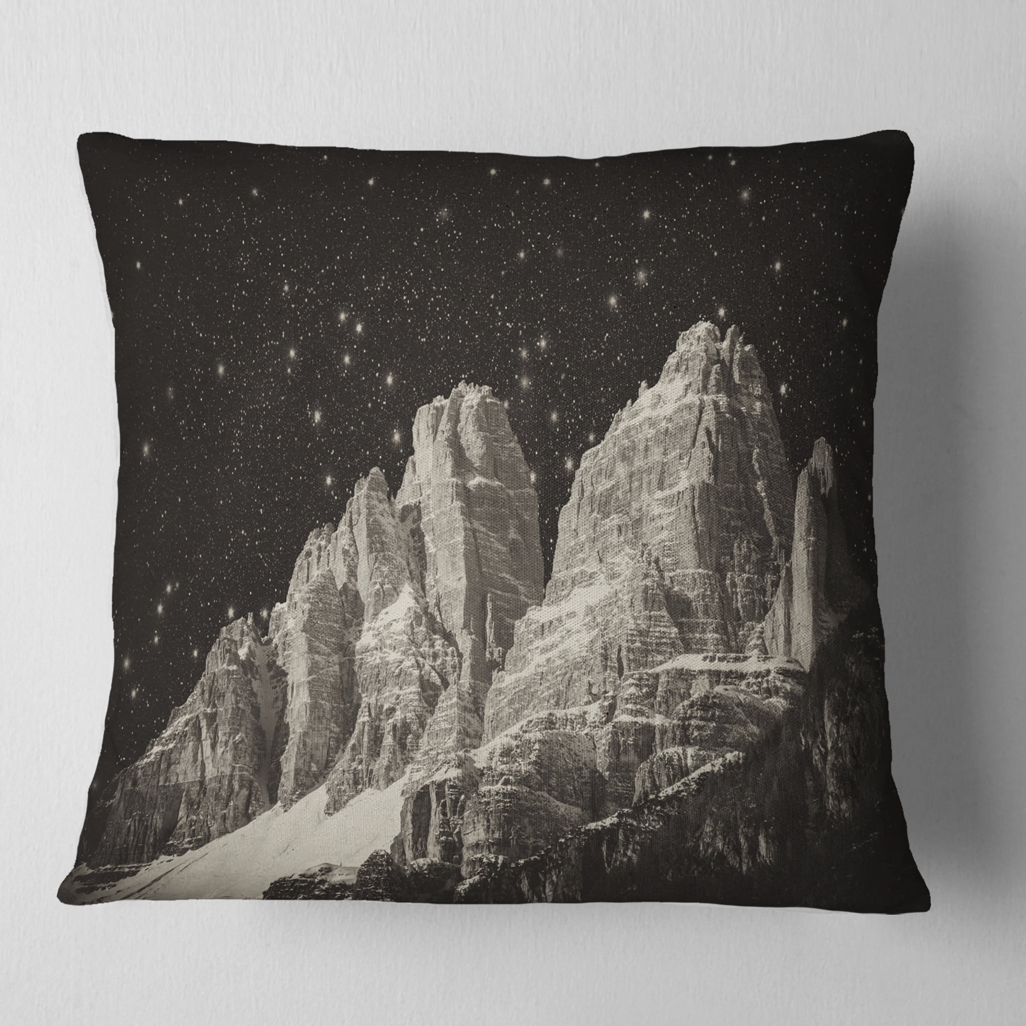 Designart High Peaks of Dolomites Italian Alps - Landscape Printed Throw Pillow - 16x16