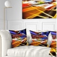 thumbnail image 1 of Designart High Speed Traffic Trails - Cityscape Digital Throw Pillow - 18x18, 1 of 5