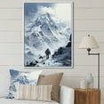 thumbnail image 1 of Designart "Hiking In The French Mountain Peaks" Hiking Floater Framed Canvas Art Print, 1 of 5