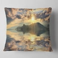 thumbnail image 1 of Designart Hill Overlooking the Seaside Town - Landscape Printed Throw Pillow - 18x18, 1 of 4