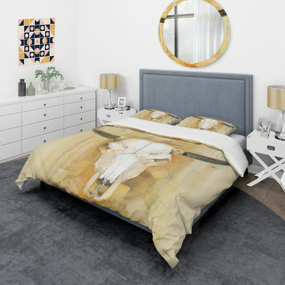 Designart 'His southwest bones' Glam Duvet Cover Set
