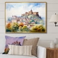 thumbnail image 1 of Designart "Historic English Fortress A Medieval Wonder II" Architecture Framed Wall Art - Traditional Orange Castles Living Room Framed Canvas Art, 1 of 6